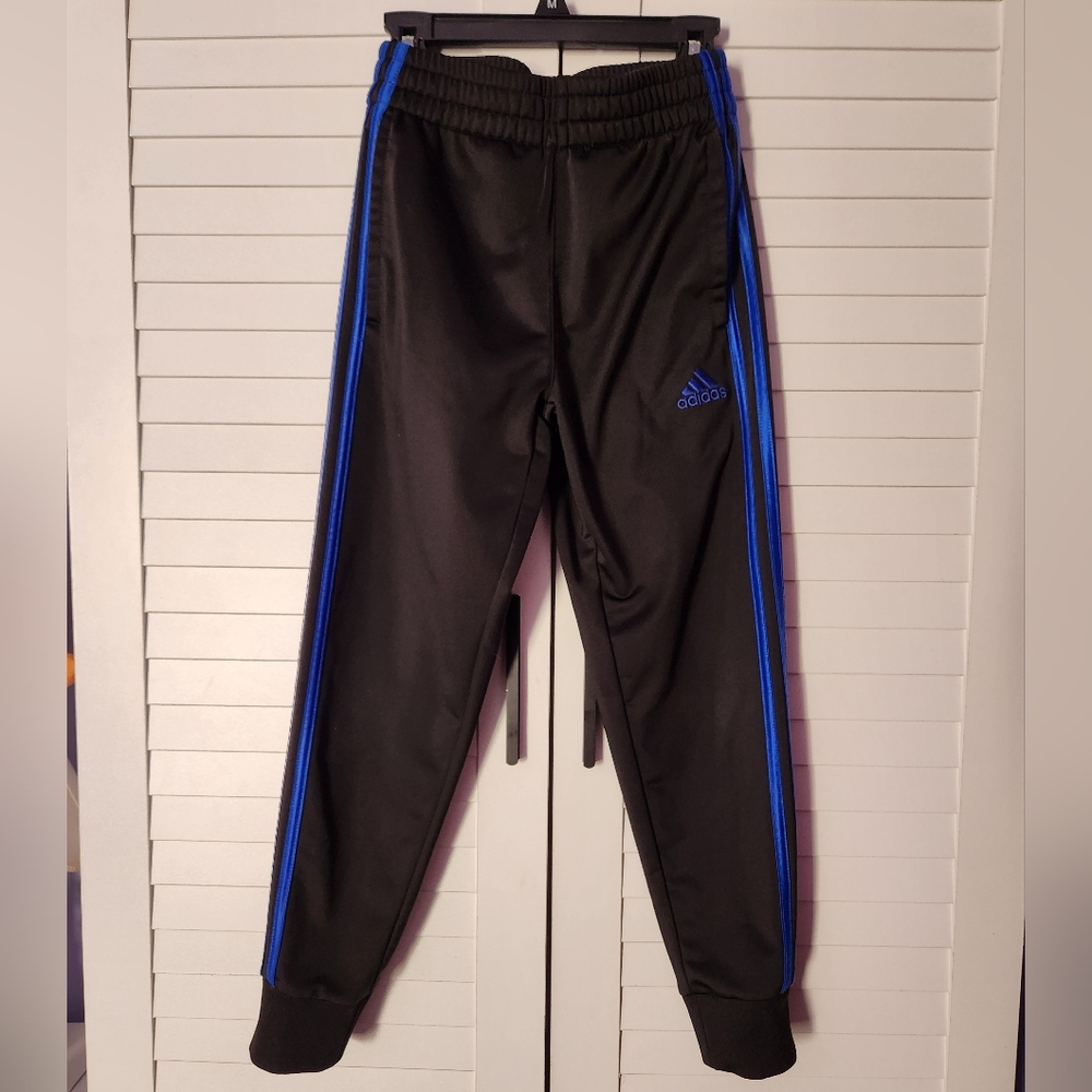Kids Black and Blue Track Pants - Picture 4 of 6